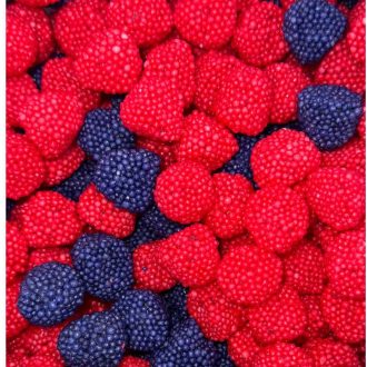 Bombonuri gumate Retro Zmeură 300g