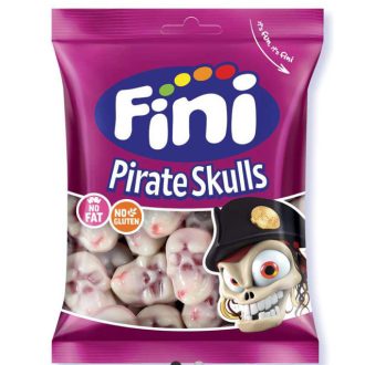 Jeleuri tip craniu de pirat umplute 75g Fini