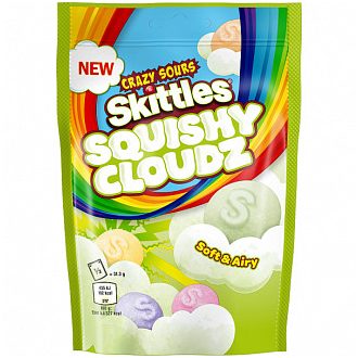 Bombile Acrișoare Skittles Squishy Cloudz Crazy Sours 94g