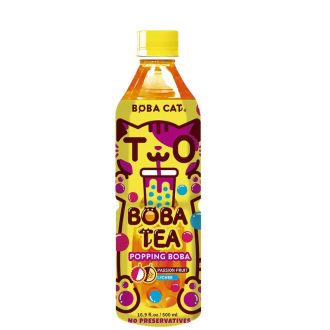   Ceai cu bule Boba Cat Fructul pasiunii + Lici sticlă PET 500ml