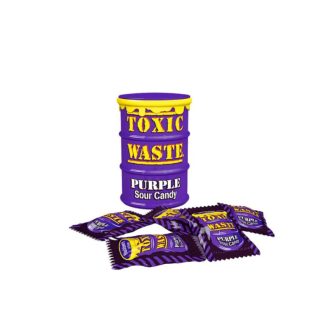   Tambur de bomboane acrișoare mov Toxic Waste 42g - bomboane extra acrișoare