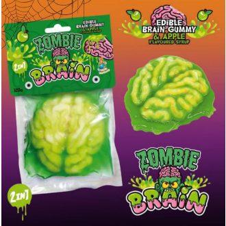   Zombie Brain Halloween 120g - bomboane gumate comestibile în formă de creier cu sirop de zahăr