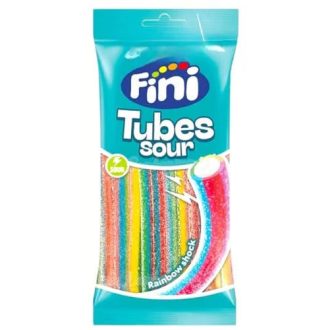  Jeleuri tip cablu acru Tutti Frutti - Fini Tubs Sour rainbow shot 75g