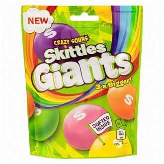 Gumă de Mestecat Giant Skittles Giants Crazy Sours 132g